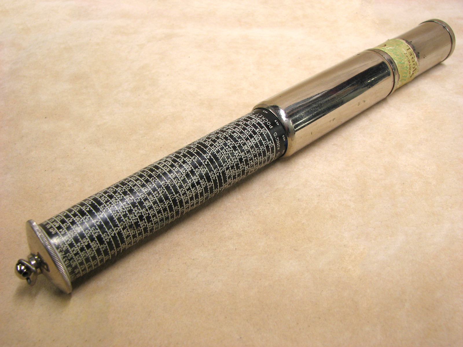 1920's Otis King Model K type A calculator with rare white on black scales